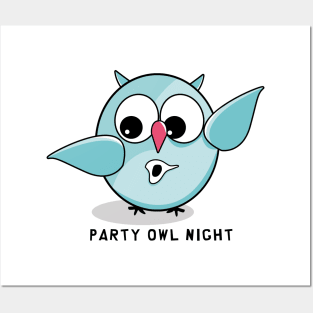 Party Owl Posters and Art